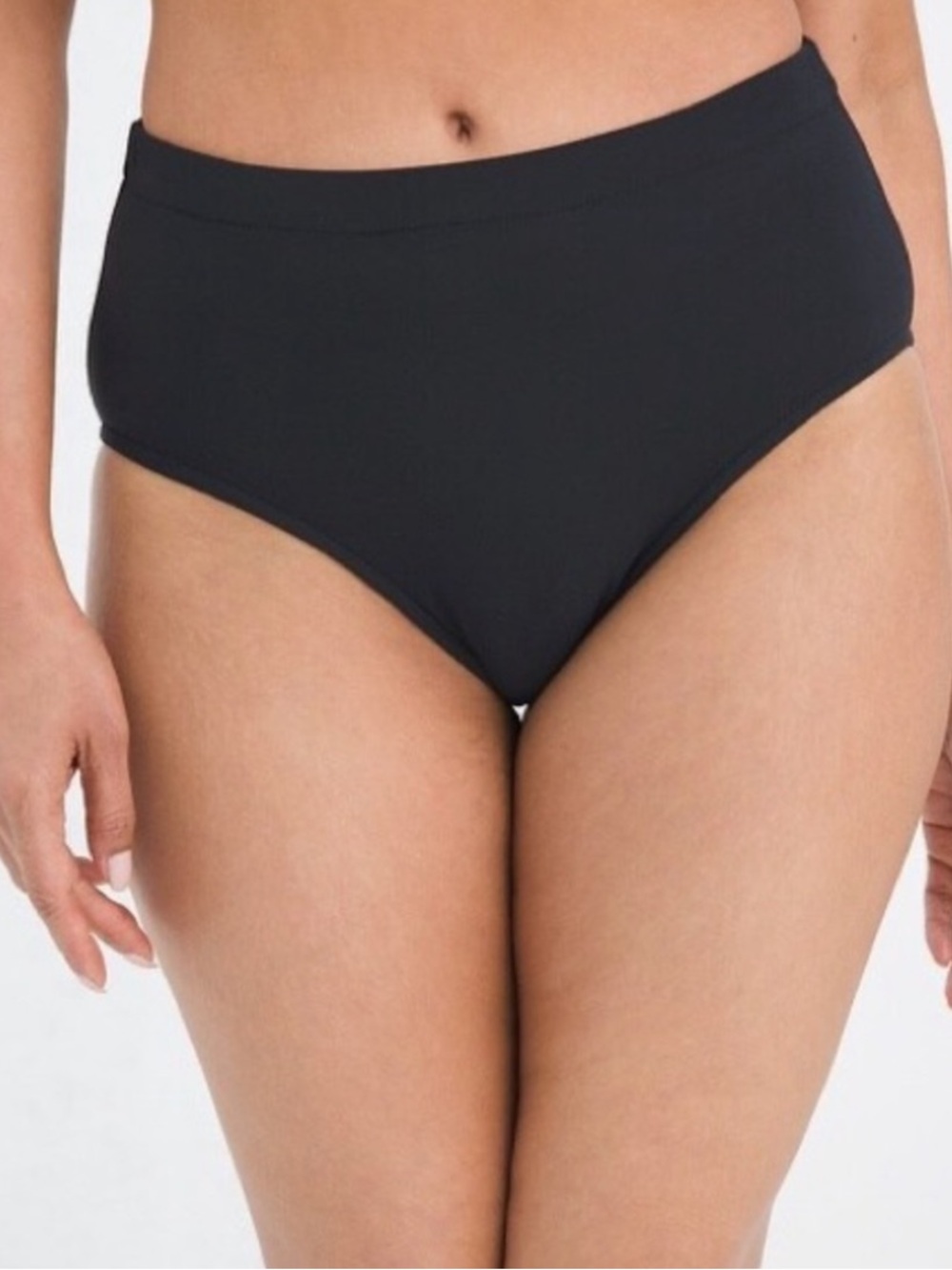 NWT Chico’s Penbrooke Black Tummy Control Swim Briefs Size 16 Retro Styling